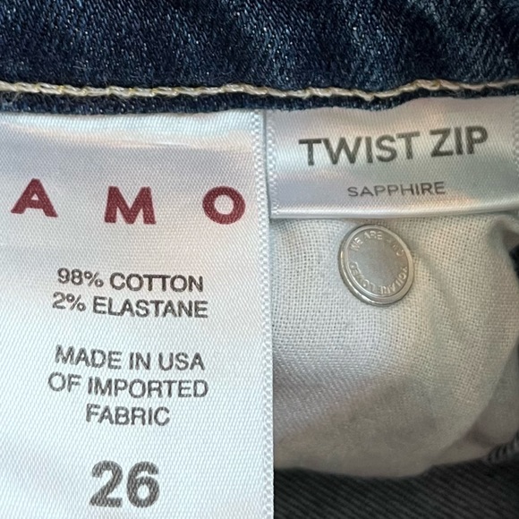 AMO 26x27” Twist Zip Skinny in Sapphire - Blue Skinny Ankle Zip Jeans - Picture 10 of 10